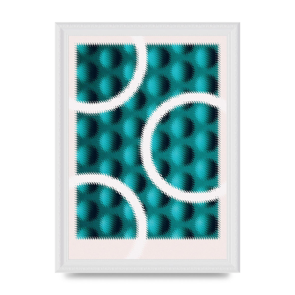 Abstract Texture Cutout Green Art For The Home - A4 framed
