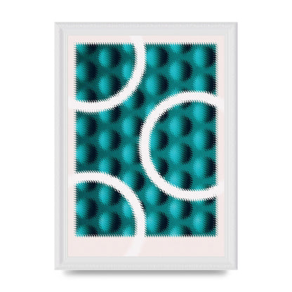 Abstract Texture Cutout Green Art For The Home - A4 framed