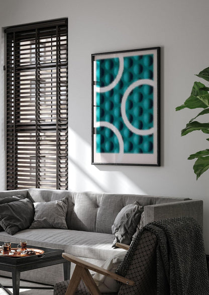 Abstract Texture Cutout Green Art For The Home - living room 1