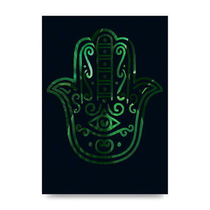 Tropical Plant Hamsa Hand Cutout Spiritual Wall Art - unframed print