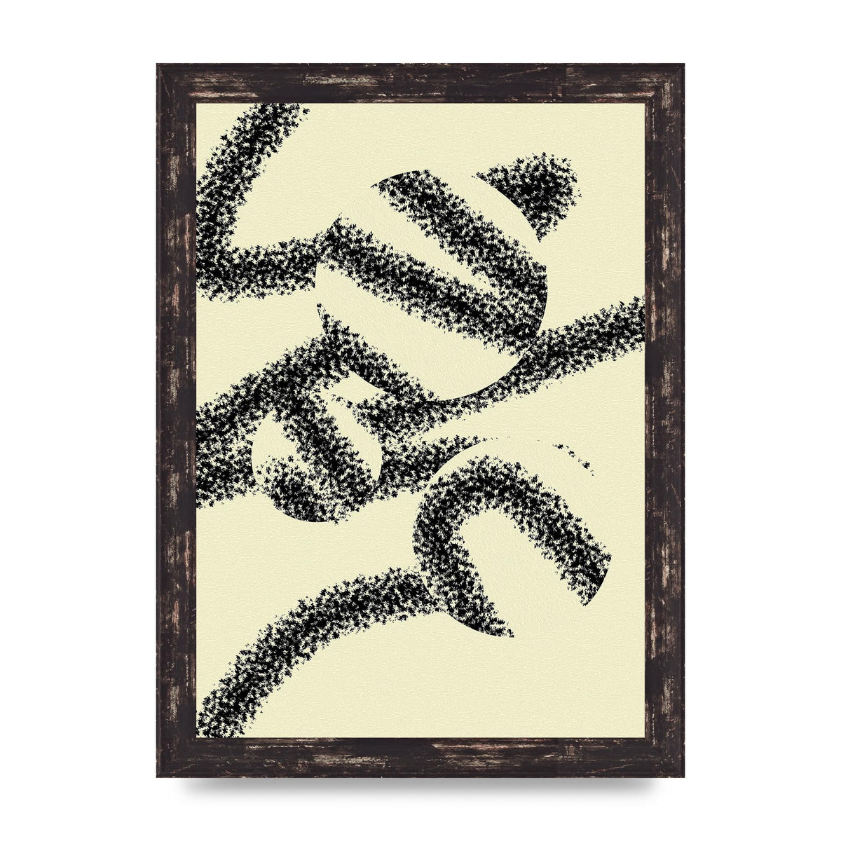 Abstract Line Spray Art For The Home - A4 framed