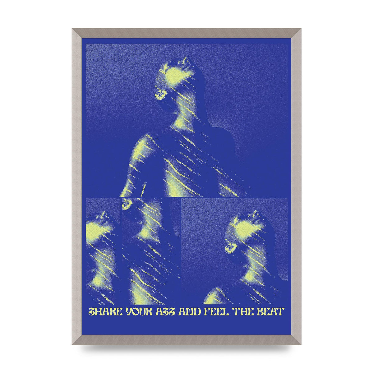Shake Your Ass Feel The Beat Acid House Dance Poster Printed Poster - A2 framed