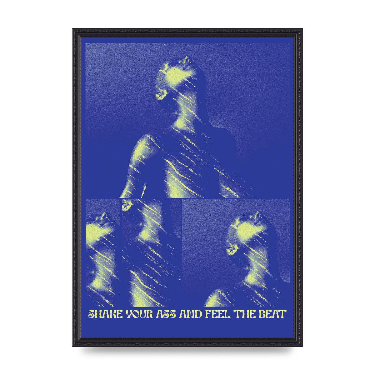 Shake Your Ass Feel The Beat Acid House Dance Poster Printed Poster - A2 framed