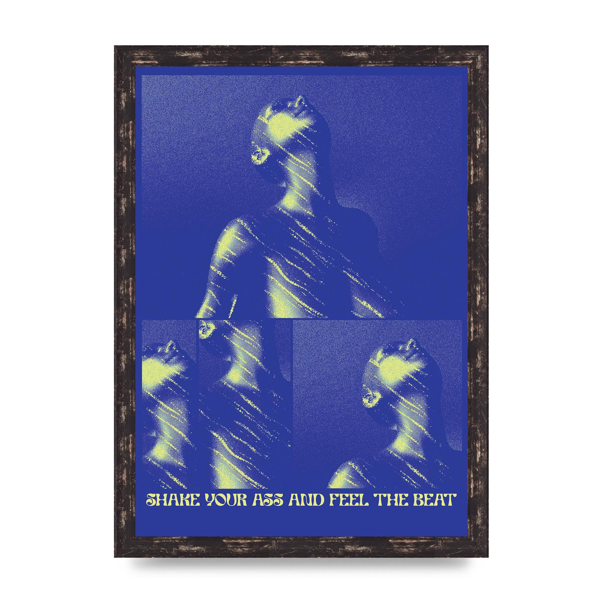 Shake Your Ass Feel The Beat Acid House Dance Poster Printed Poster - A3 framed