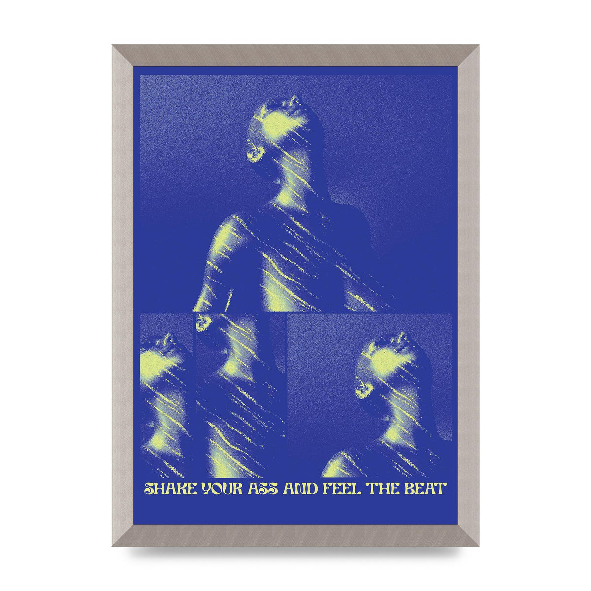 Shake Your Ass Feel The Beat Acid House Dance Poster Printed Poster - A3 framed
