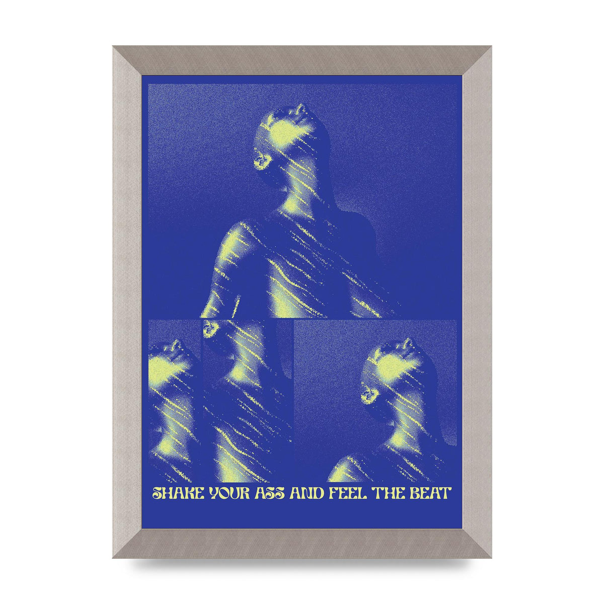 Shake Your Ass Feel The Beat Acid House Dance Poster Printed Poster - A4 framed
