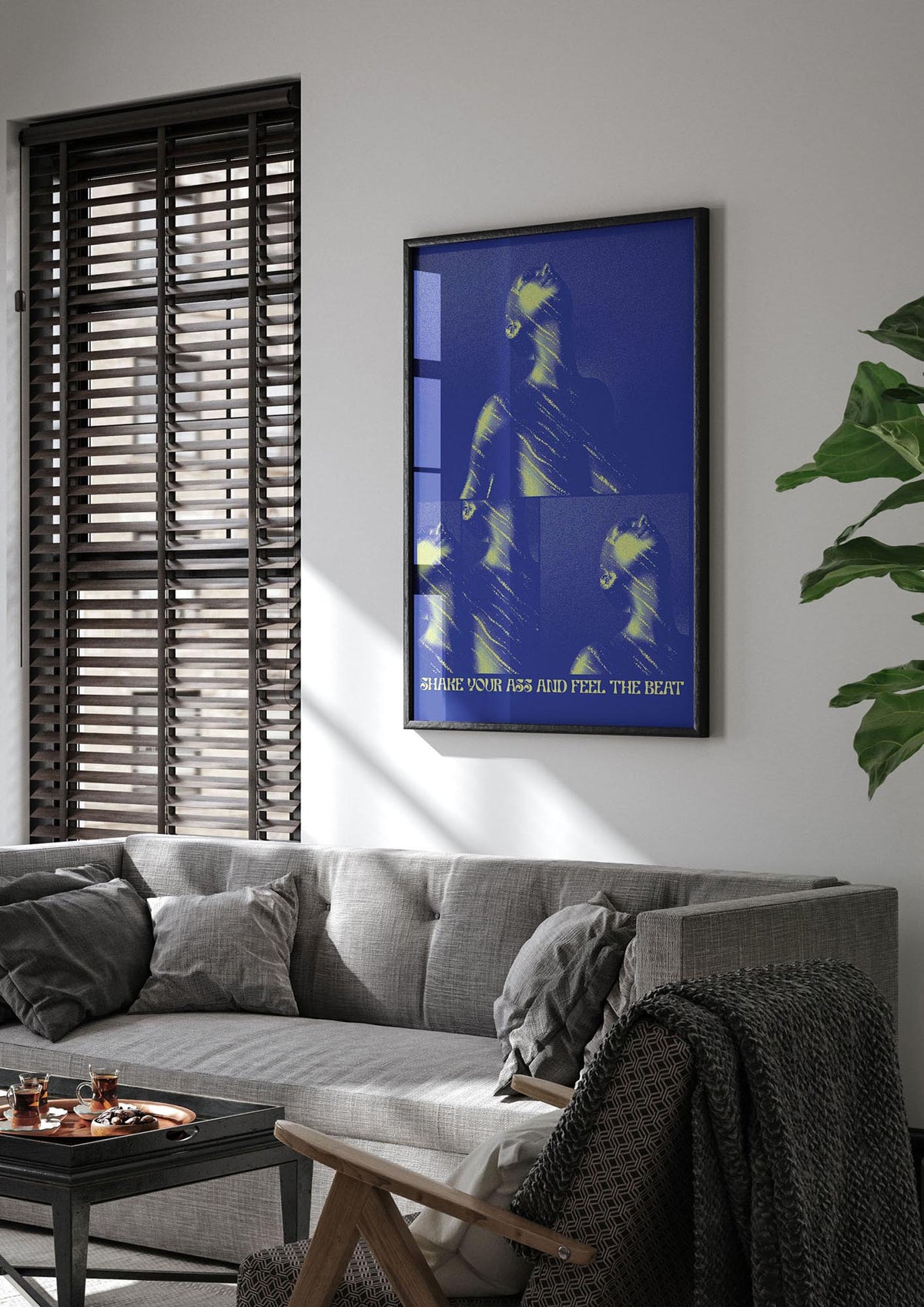Shake Your Ass Feel The Beat Acid House Dance Poster Printed Poster - living room 1
