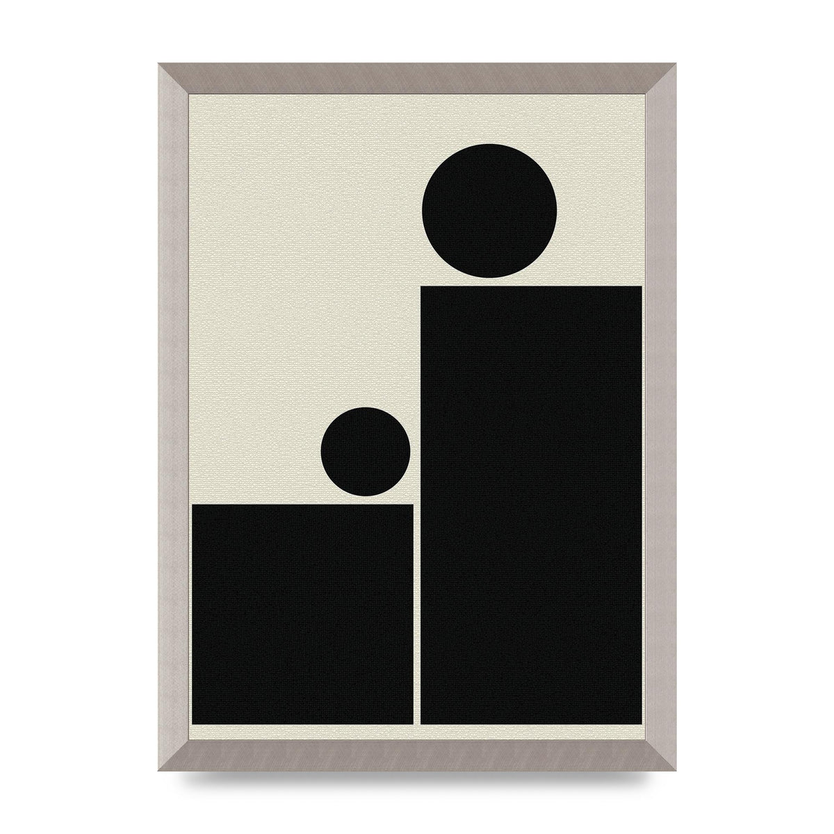 Abstract Bold Block Rectangle Shape Wall Art - A3 framed