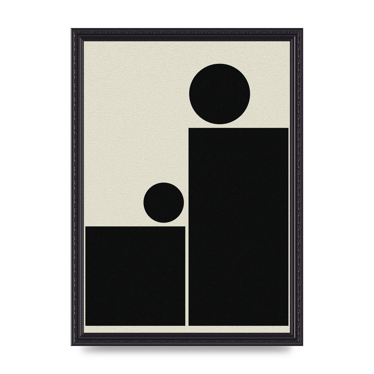 Abstract Bold Block Rectangle Shape Wall Art - A3 framed