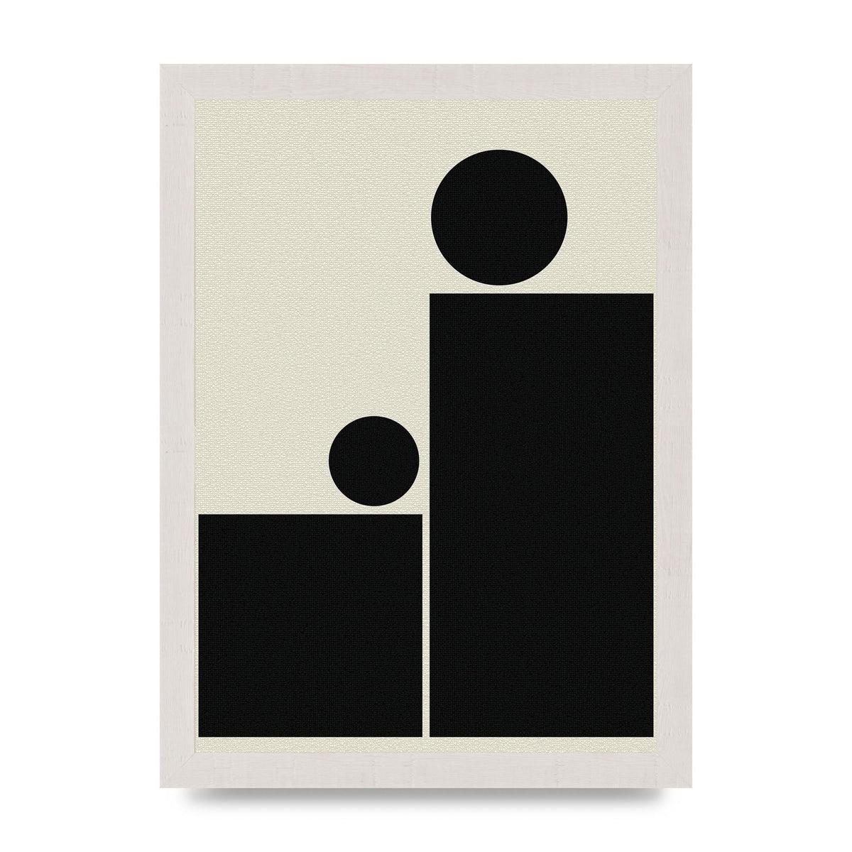Abstract Bold Block Rectangle Shape Wall Art - A4 framed