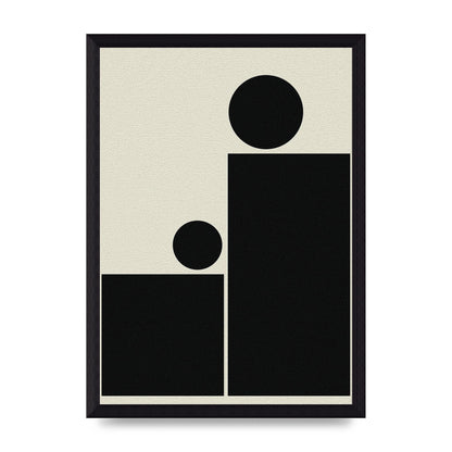 Abstract Bold Block Rectangle Shape Wall Art - A4 framed