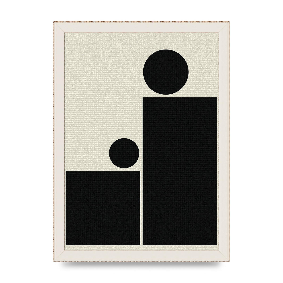 Abstract Bold Block Rectangle Shape Wall Art - A4 framed