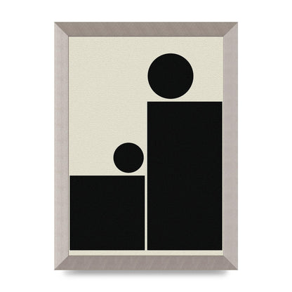 Abstract Bold Block Rectangle Shape Wall Art - A4 framed