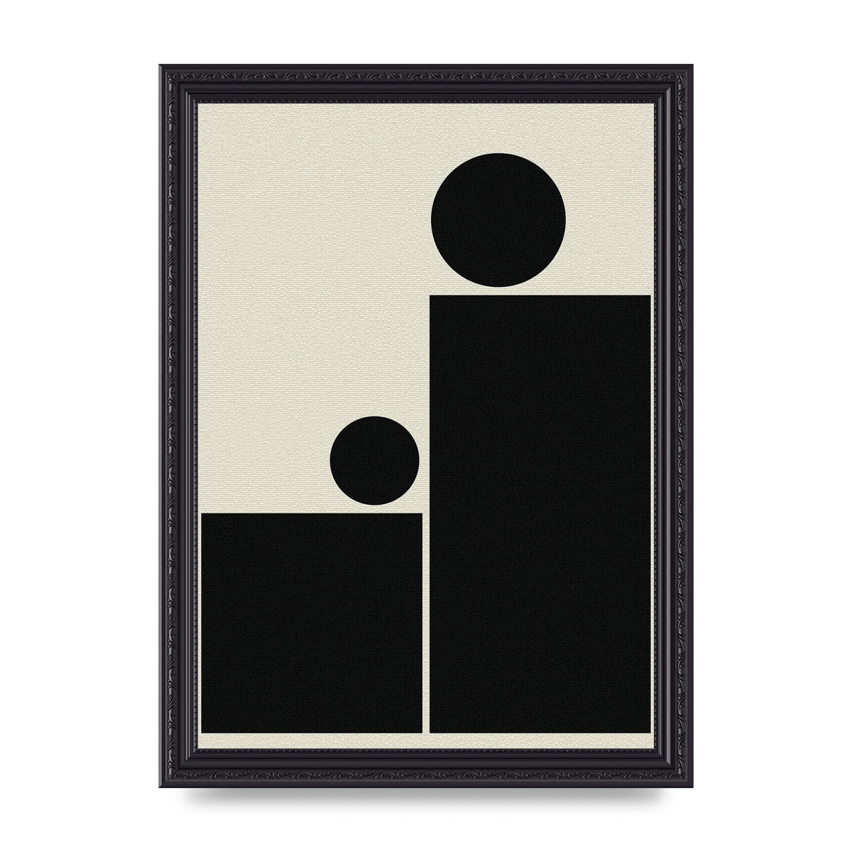 Abstract Bold Block Rectangle Shape Wall Art - A4 framed