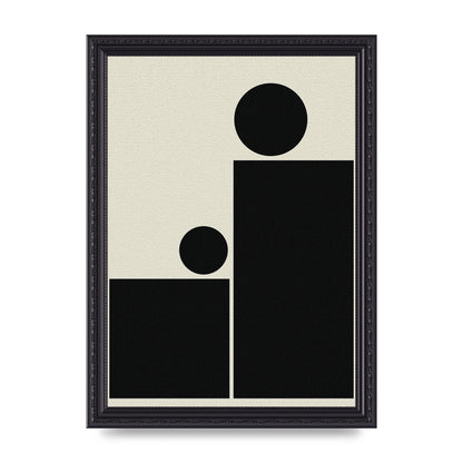 Abstract Bold Block Rectangle Shape Wall Art - A4 framed