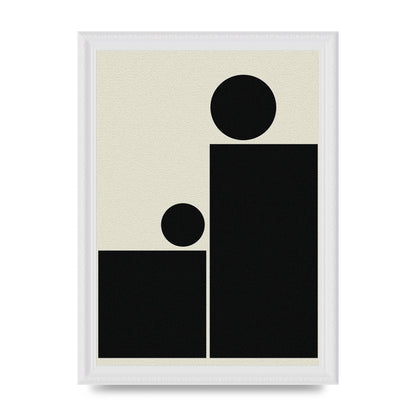 Abstract Bold Block Rectangle Shape Wall Art - A4 framed