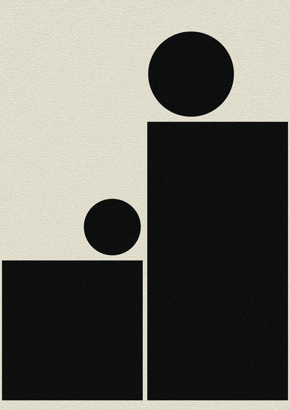 Abstract Bold Block Rectangle Shape Wall Art - detail