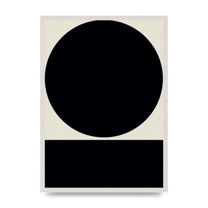 Abstract Bold Block Circle Shape Art For The Home - A2 framed