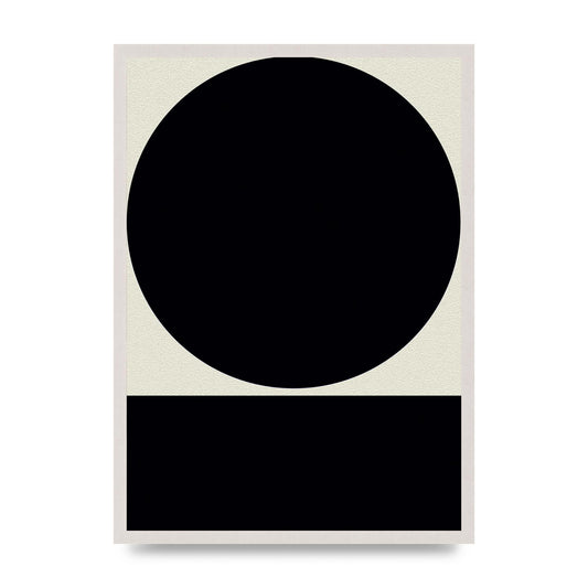Abstract Bold Block Circle Shape Art For The Home - A2 framed