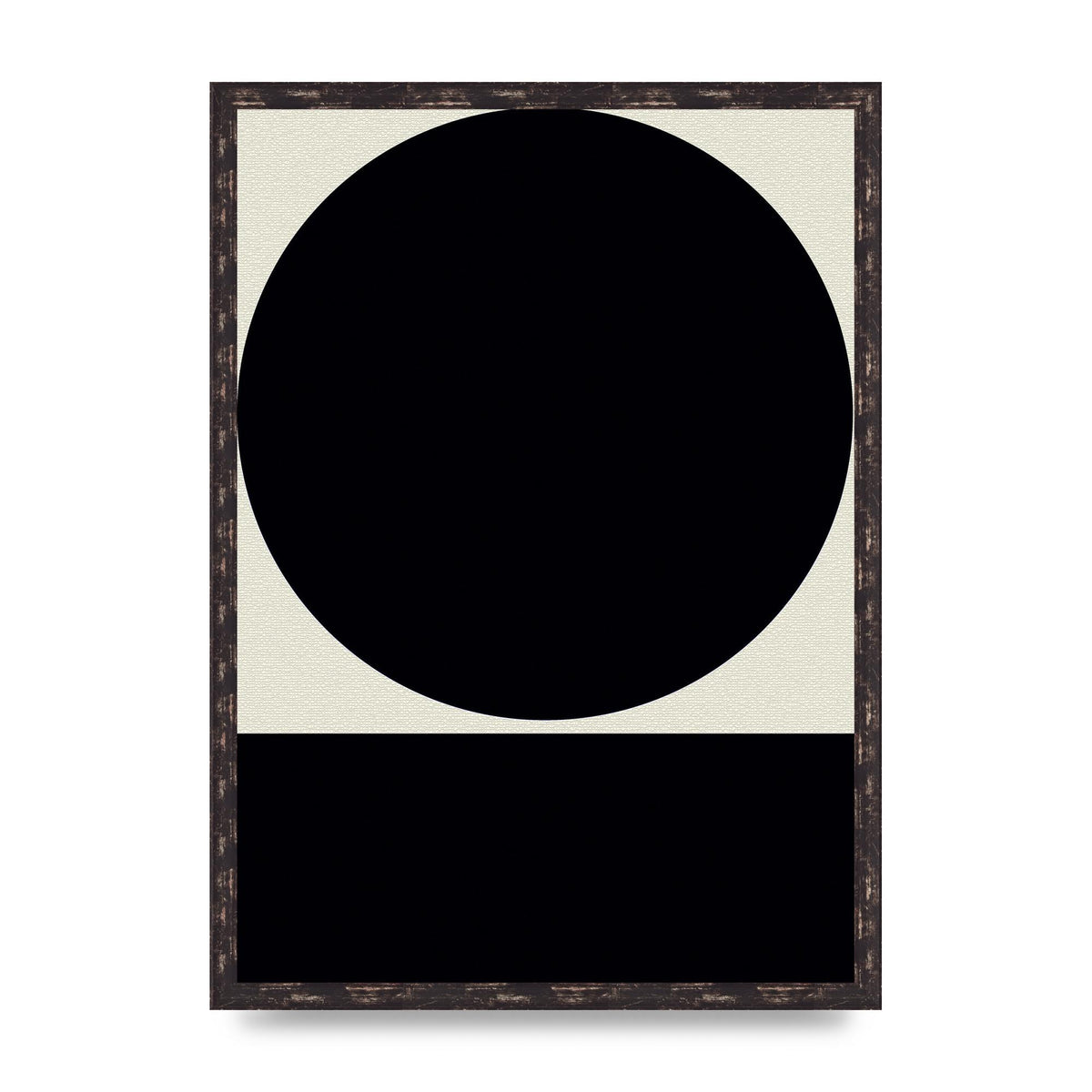 Abstract Bold Block Circle Shape Art For The Home - A2 framed