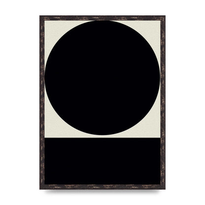 Abstract Bold Block Circle Shape Art For The Home - A2 framed