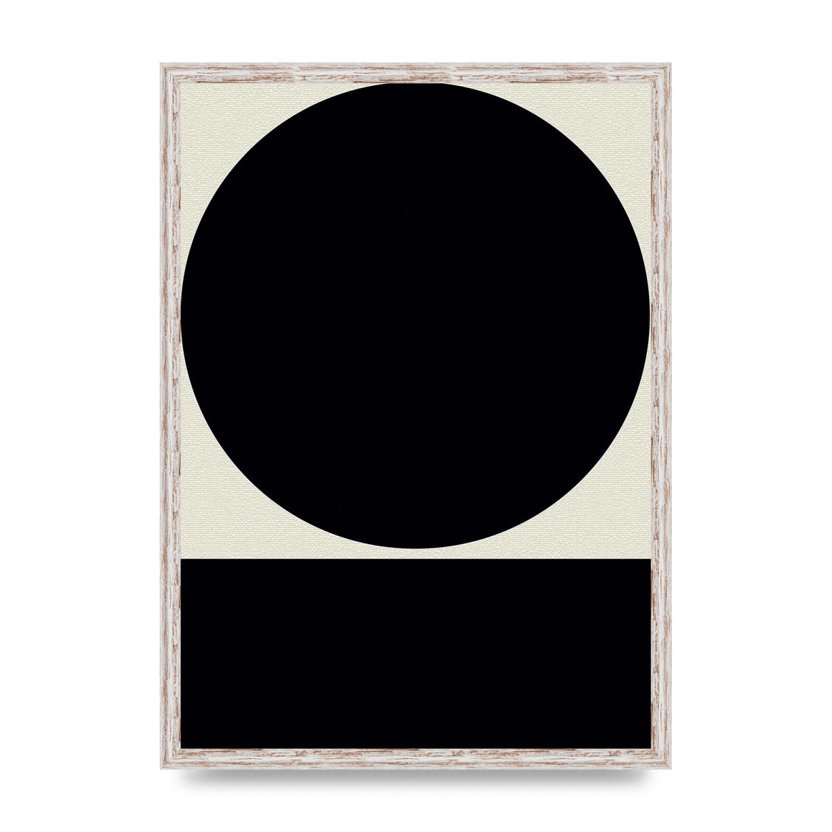 Abstract Bold Block Circle Shape Art For The Home - A2 framed
