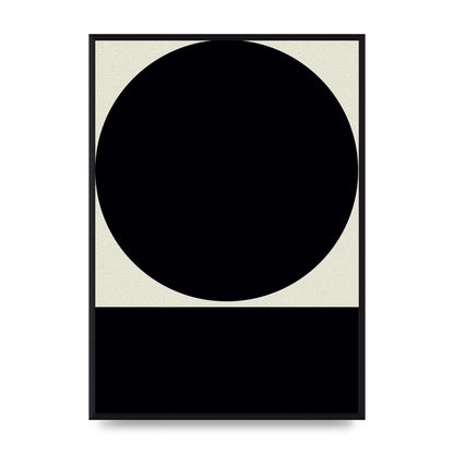 Abstract Bold Block Circle Shape Art For The Home - A2 framed