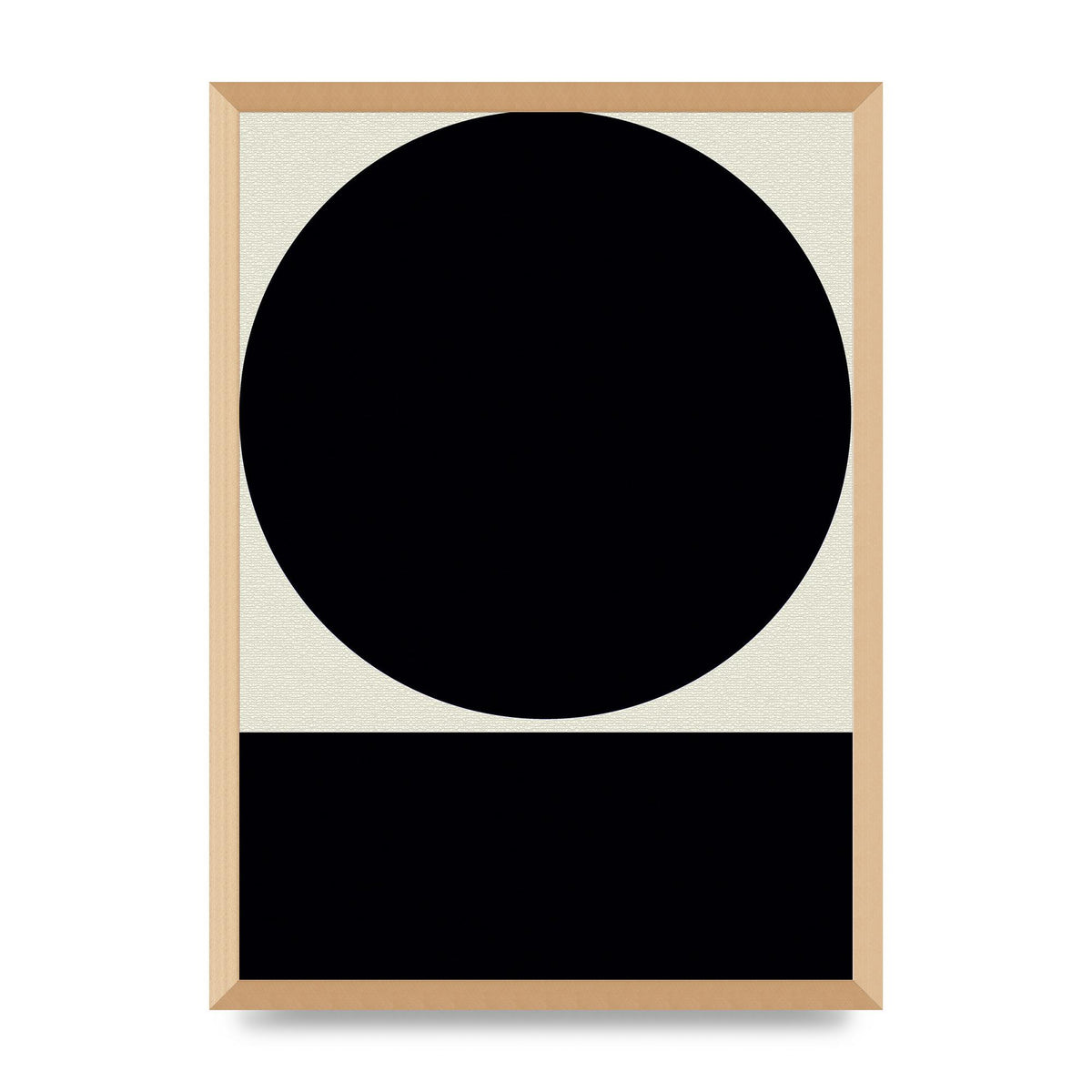Abstract Bold Block Circle Shape Art For The Home - A2 framed
