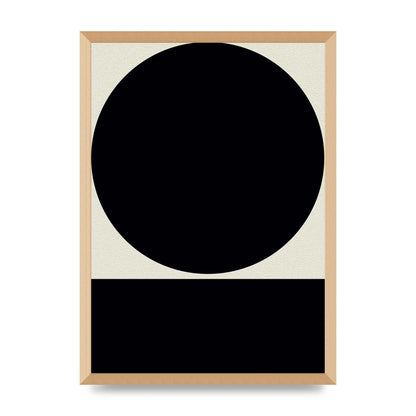 Abstract Bold Block Circle Shape Art For The Home - A2 framed