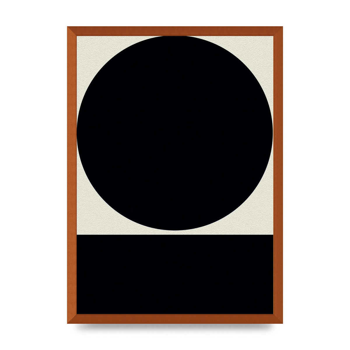 Abstract Bold Block Circle Shape Art For The Home - A2 framed