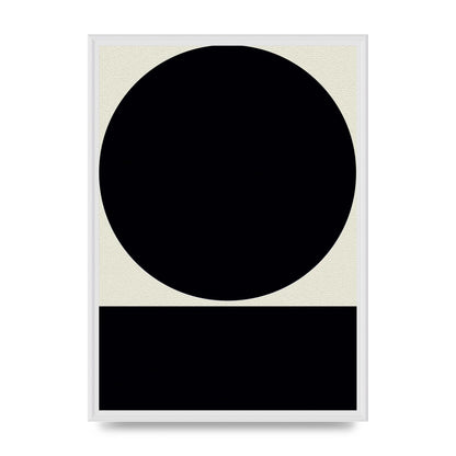 Abstract Bold Block Circle Shape Art For The Home - A2 framed