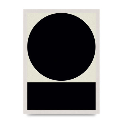 Abstract Bold Block Circle Shape Art For The Home - A3 framed
