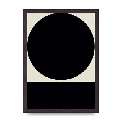Abstract Bold Block Circle Shape Art For The Home - A3 framed