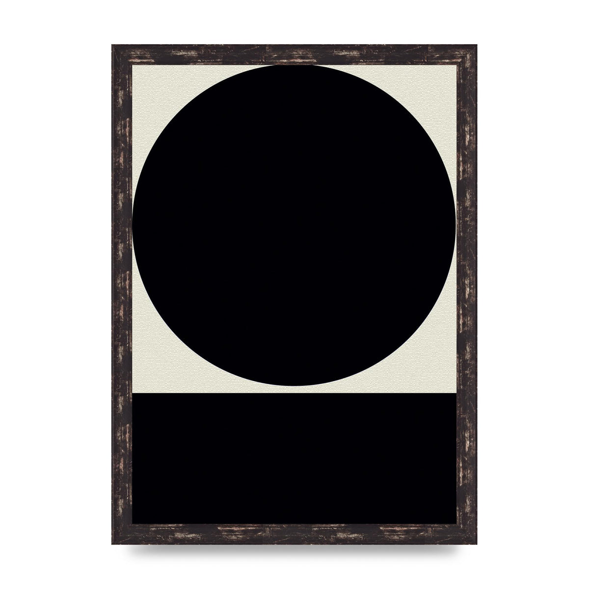 Abstract Bold Block Circle Shape Art For The Home - A3 framed