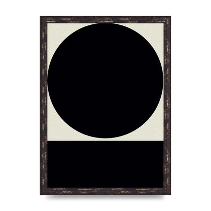 Abstract Bold Block Circle Shape Art For The Home - A3 framed