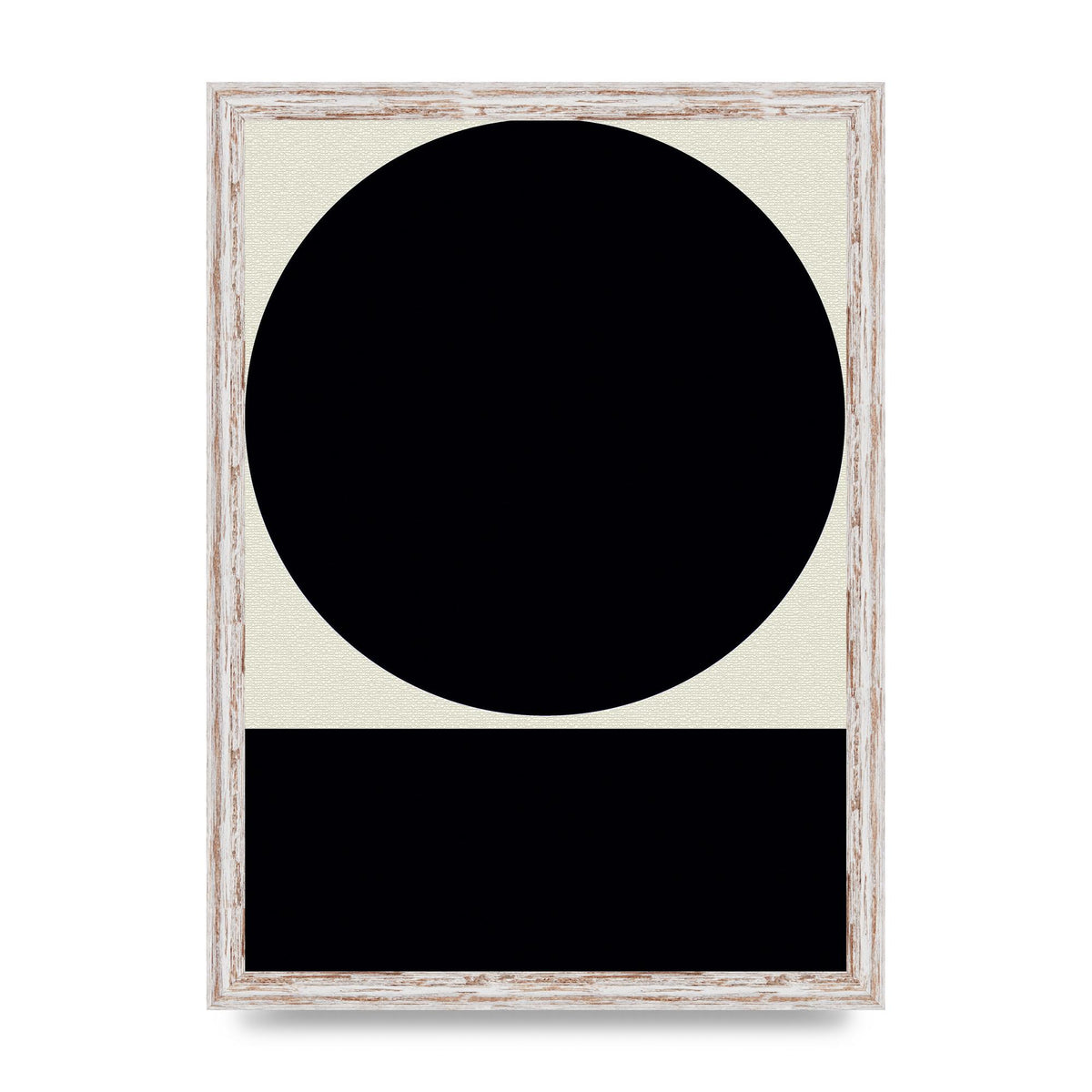 Abstract Bold Block Circle Shape Art For The Home - A3 framed