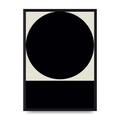 Abstract Bold Block Circle Shape Art For The Home - A3 framed