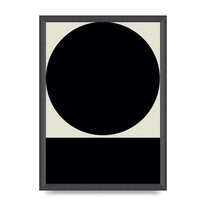 Abstract Bold Block Circle Shape Art For The Home - A3 framed