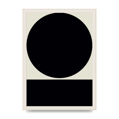 Abstract Bold Block Circle Shape Art For The Home - A3 framed