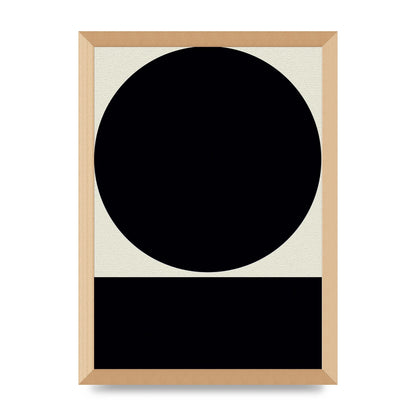 Abstract Bold Block Circle Shape Art For The Home - A3 framed