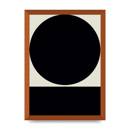 Abstract Bold Block Circle Shape Art For The Home - A3 framed