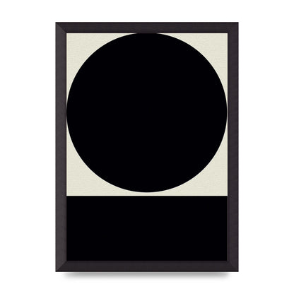 Abstract Bold Block Circle Shape Art For The Home - A3 framed