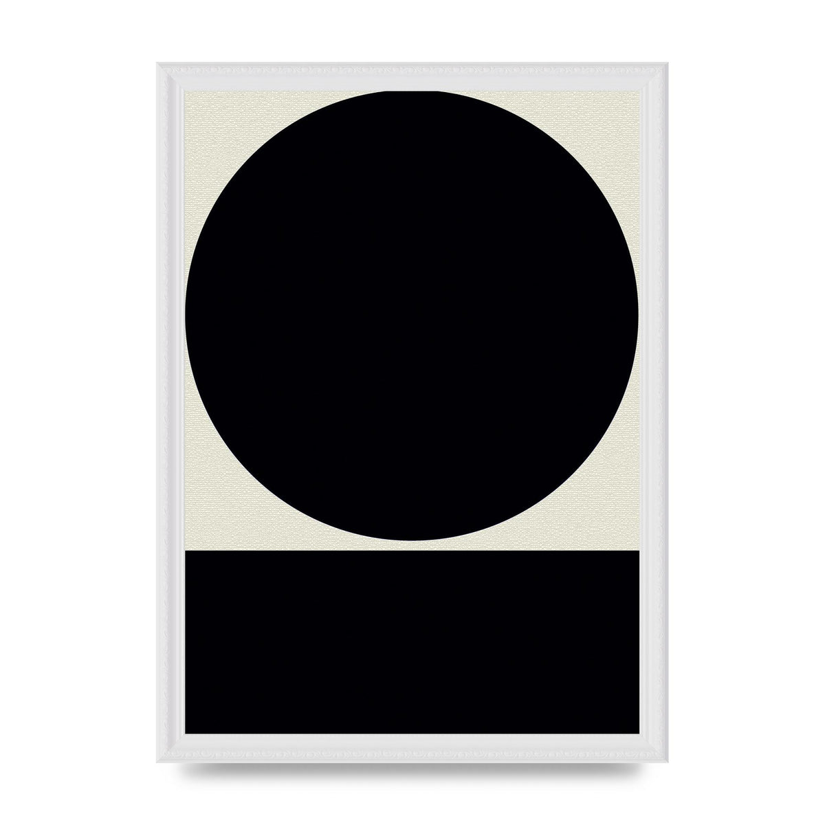 Abstract Bold Block Circle Shape Art For The Home - A3 framed