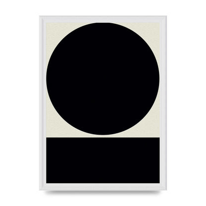 Abstract Bold Block Circle Shape Art For The Home - A3 framed