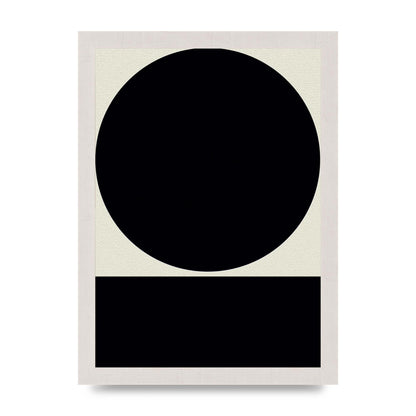 Abstract Bold Block Circle Shape Art For The Home - A4 framed