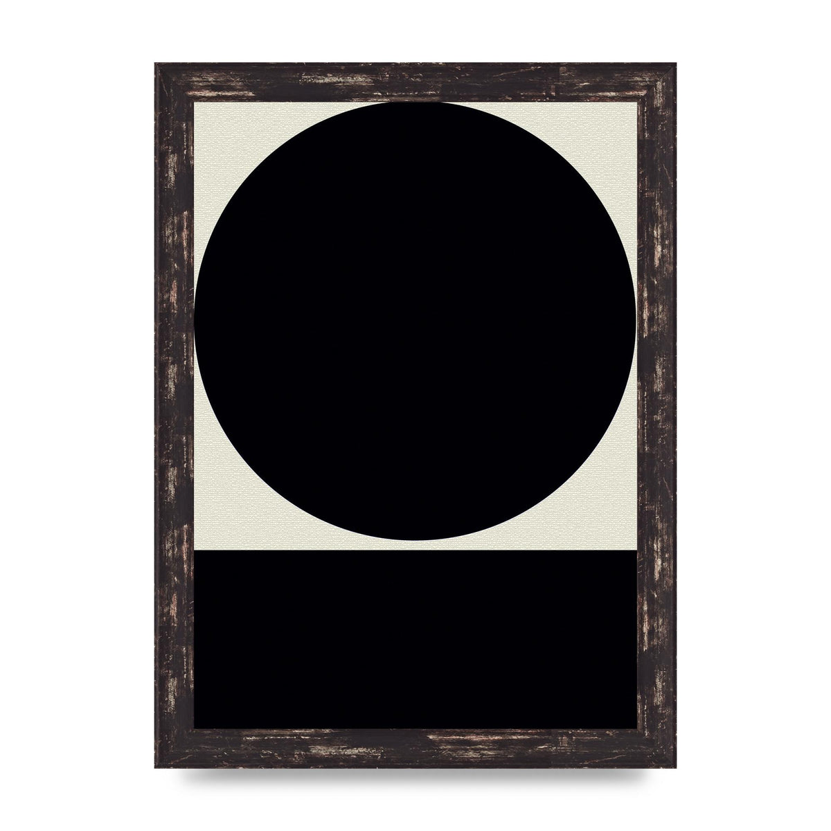 Abstract Bold Block Circle Shape Art For The Home - A4 framed