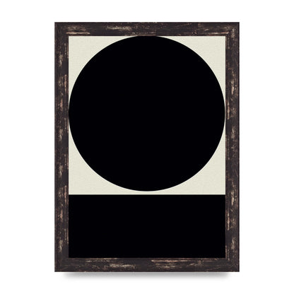 Abstract Bold Block Circle Shape Art For The Home - A4 framed