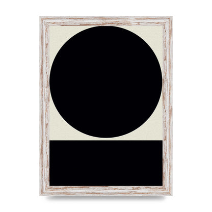Abstract Bold Block Circle Shape Art For The Home - A4 framed