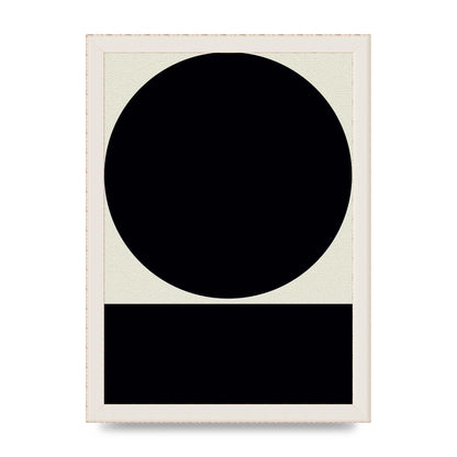 Abstract Bold Block Circle Shape Art For The Home - A4 framed