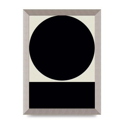 Abstract Bold Block Circle Shape Art For The Home - A4 framed